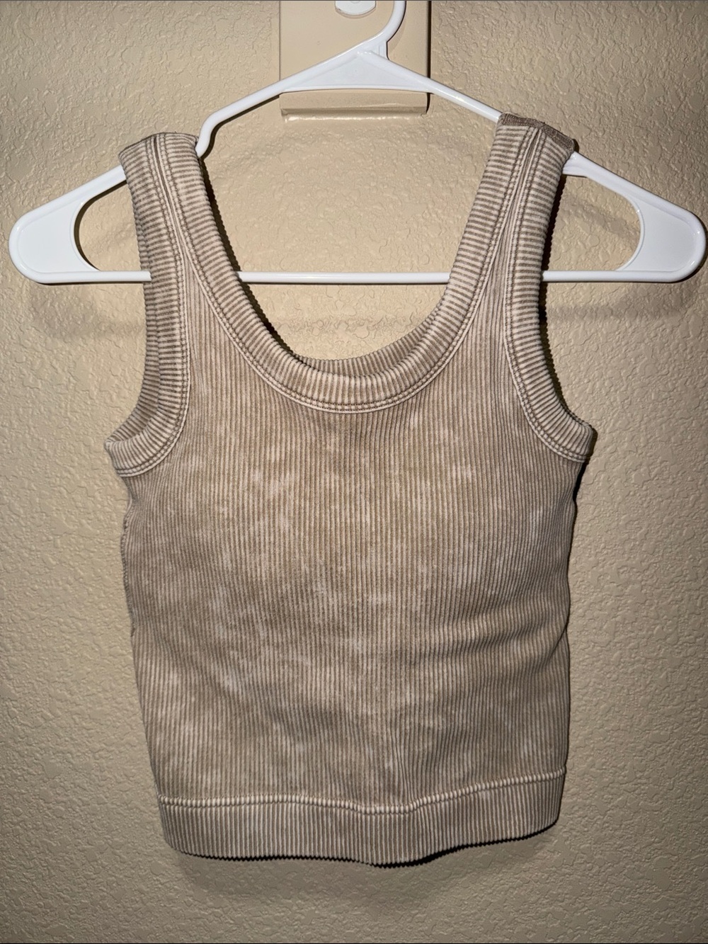 Zenana Padded Brami Tank in Bone Color S/M